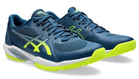 Теннисные кроссовки мужские Asics Solution Swift FF 2 mako blue/safety yellow Теннисные кроссовки мужские Asics Solution Swift FF 2 mako blue/safety yellow