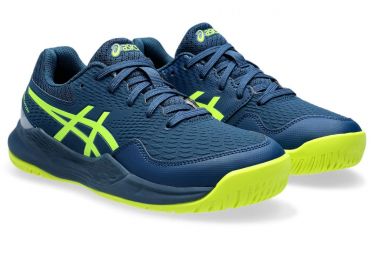 Детские теннисные кроссовки Asics Gel-Resolution 9 mako blue/safety yellow Детские теннисные кроссовки Asics Gel-Resolution 9 mako blue/safety yellow