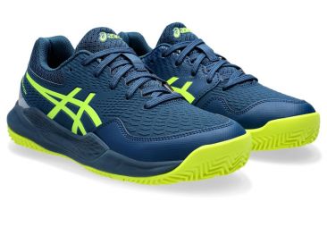Детские теннисные кроссовки Asics Gel-Resolution 9 ГРУНТ mako blue/safety yellow Детские теннисные кроссовки Asics Gel-Resolution 9 ГРУНТ mako blue/safety yellow