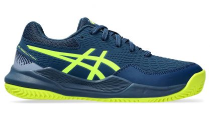 Детские теннисные кроссовки Asics Gel-Resolution 9 ГРУНТ mako blue/safety yellow Детские теннисные кроссовки Asics Gel-Resolution 9 ГРУНТ mako blue/safety yellow