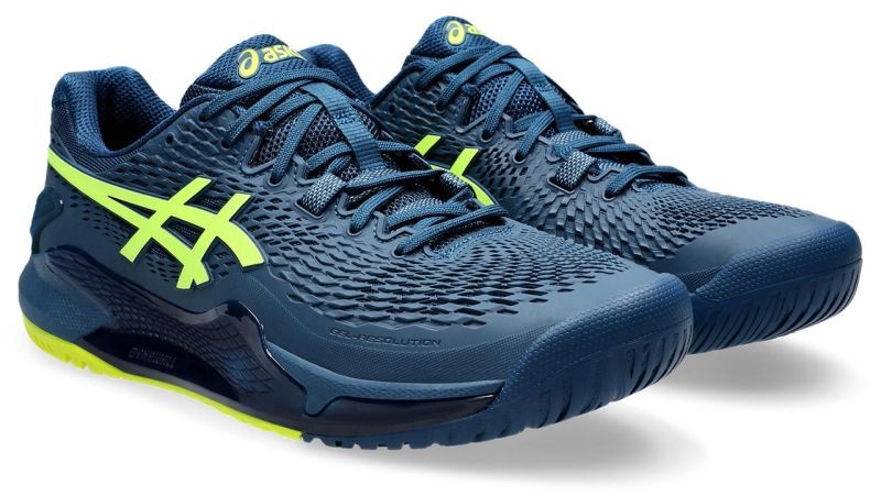 Тенісні кросівки чоловічі Asics Gel-Resolution 9 mako blue/safety yellow