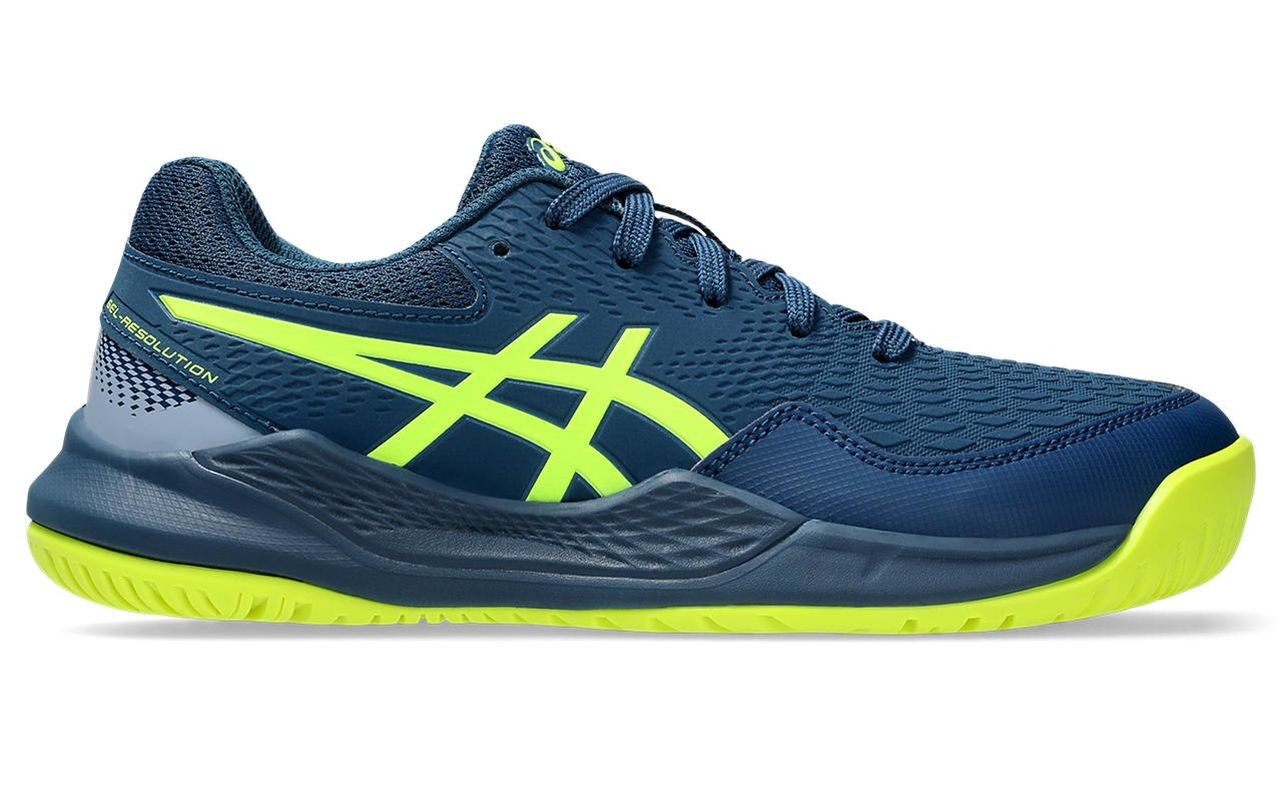 Дитячі тенісні кросівки Asics Gel-Resolution 9 mako blue/safety yellow