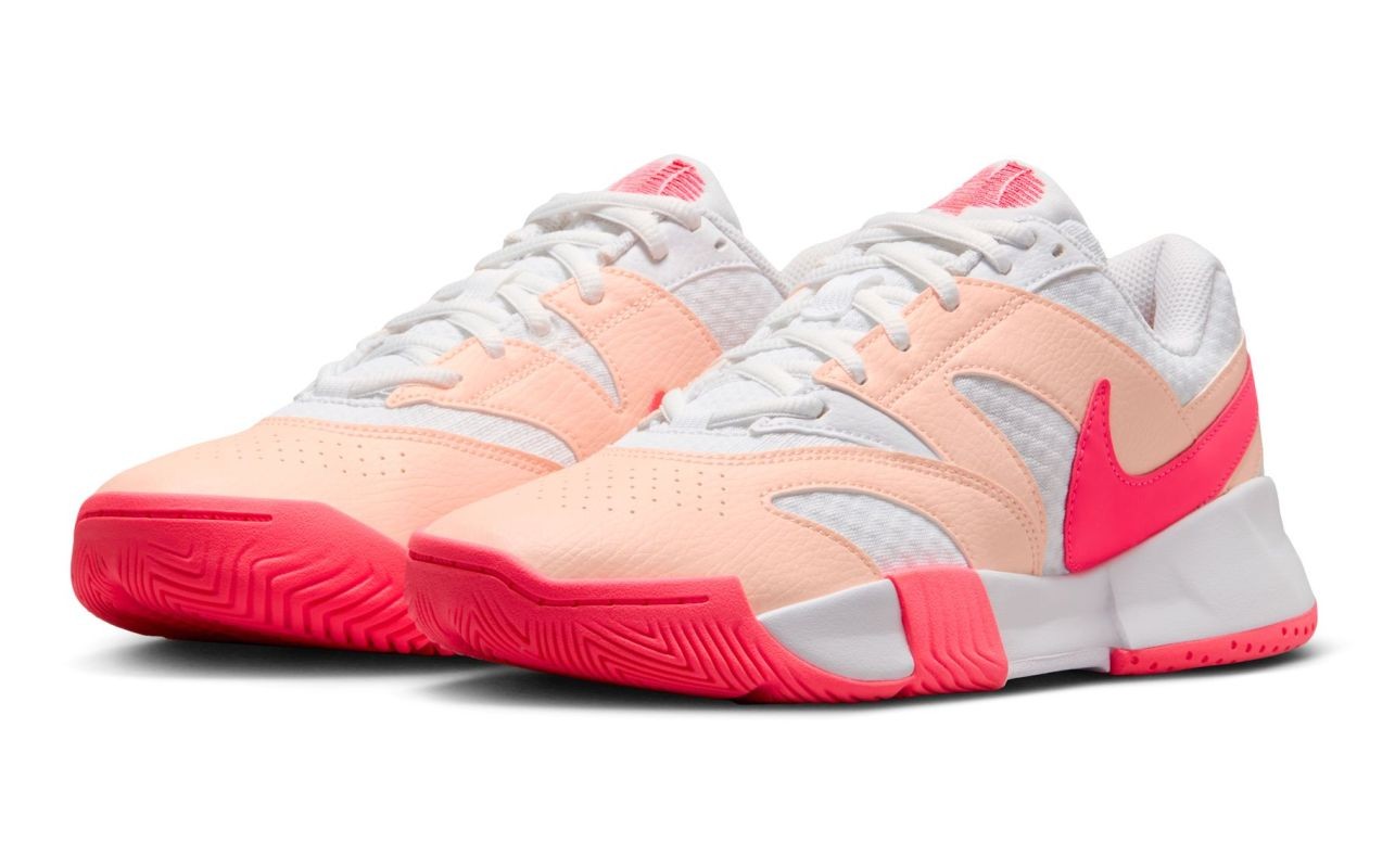 Теннисные кроссовки женские Nike Court Lite 4 white/hot punch/crimson tint/aster pink