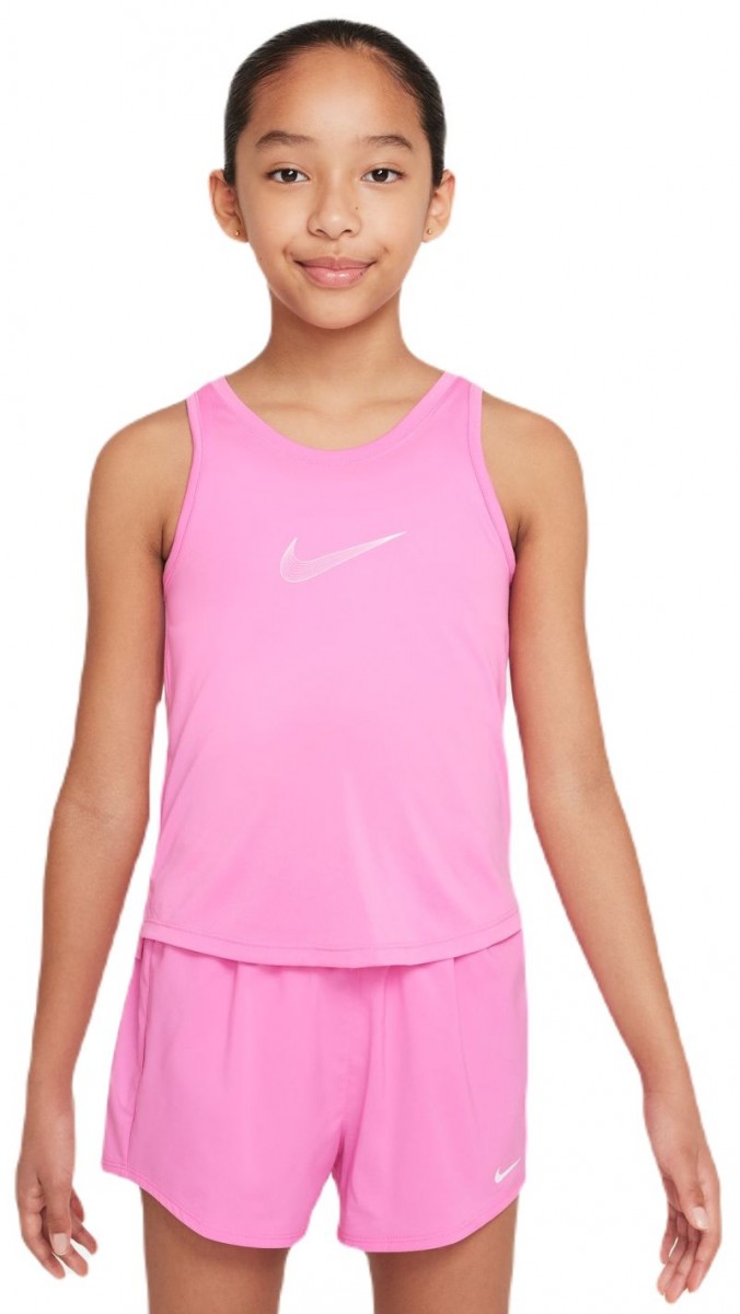 Теннисная майка для девочек Nike Graphic Tank playful pink/white