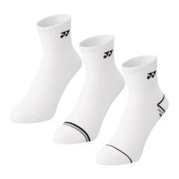 Yonex Quarter Socks 3-pack white/black Yonex Quarter Socks 3-pack white/black