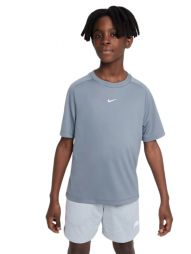 Тенісна футболка дитяча Nike Multi T-Shirt Boy smoke grey/white Тенісна футболка дитяча Nike Multi T-Shirt Boy smoke grey/white