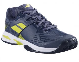 Дитячі тенісні кросівки Babolat Propulse Грунт Junior grey/yellow Дитячі тенісні кросівки Babolat Propulse Грунт Junior grey/yellow