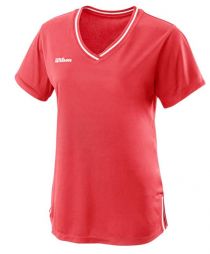 Тенісна футболка жіноча Wilson W Team II V-Neck orange/white Тенісна футболка жіноча Wilson W Team II V-Neck orange/white