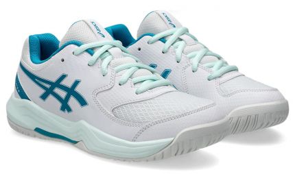 Детские теннисные кроссовки Asics Gel-Dedicate 8 GS white/ocean blue Детские теннисные кроссовки Asics Gel-Dedicate 8 GS white/ocean blue