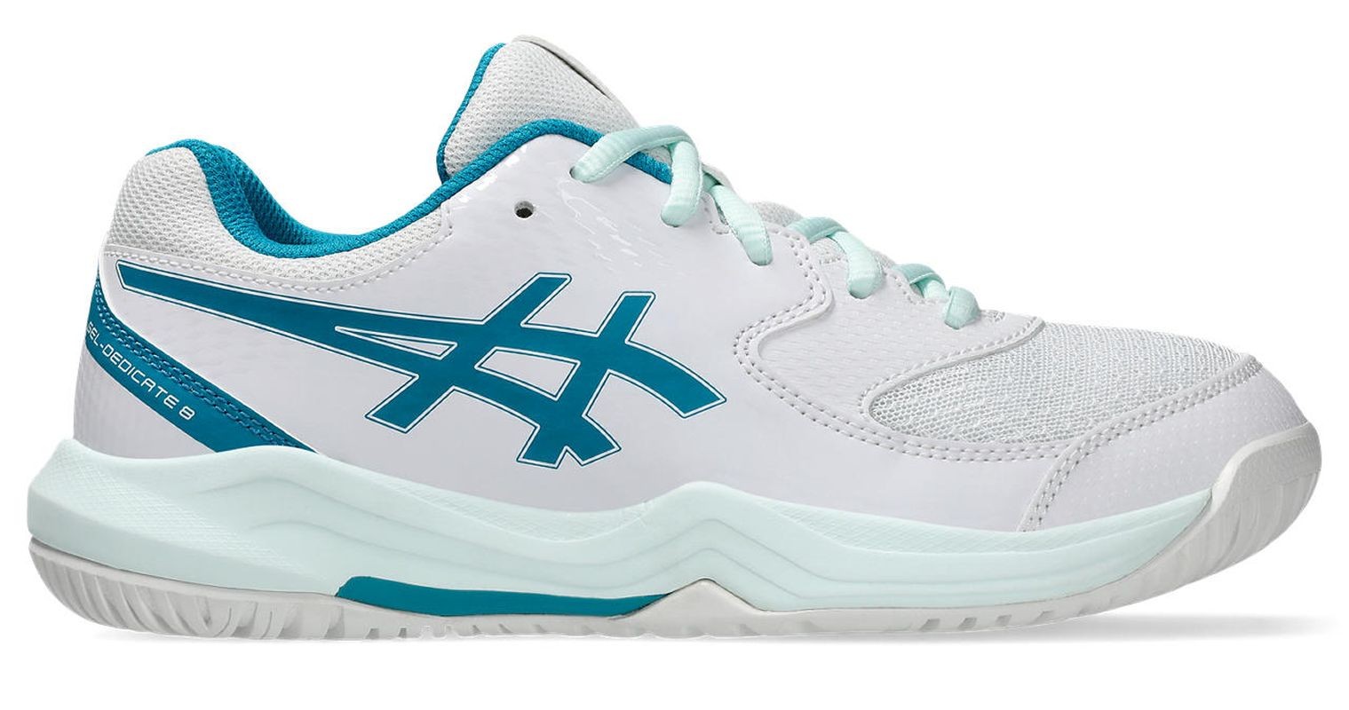 Дитячі тенісні кросівки Asics Gel-Dedicate 8 GS white/ocean blue