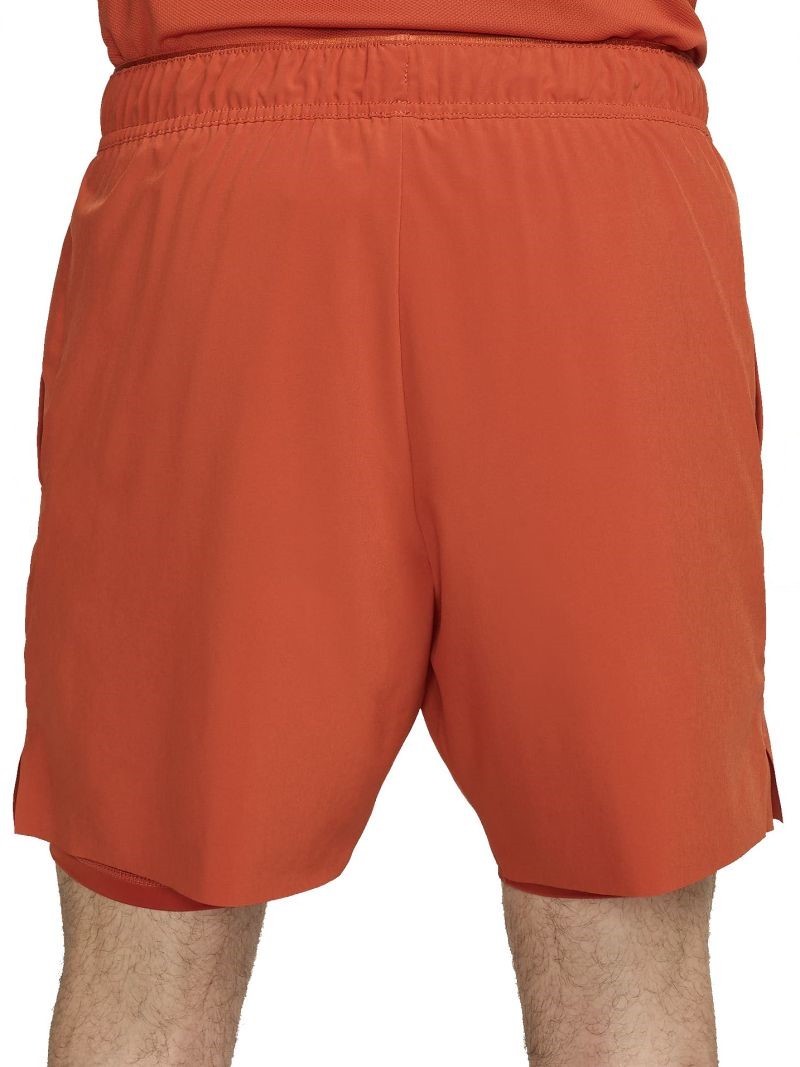 Теннисные шорты мужские Nike Court Slam RG 2-in1 Shorts rust factor/white