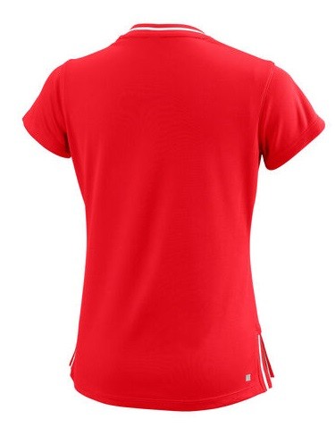 Теннисная футболка детская Wilson Team II V-Neck T-Shirt red