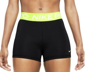 Тенісні шорти жіночі Nike Pro 365 Short 3in black/white/lime Тенісні шорти жіночі Nike Pro 365 Short 3in black/white/lime