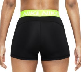 Тенісні шорти жіночі Nike Pro 365 Short 3in black/white/lime Тенісні шорти жіночі Nike Pro 365 Short 3in black/white/lime