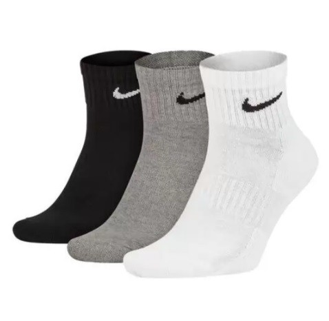 Nike Everyday Cushioned Quarter Junior 3-pack/black/grey/white