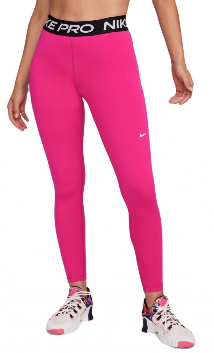 Леггинсы женские Nike Pro 365 Long Tights pink/white