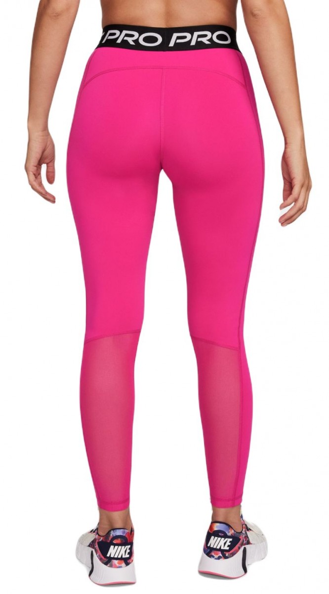 Леггинсы женские Nike Pro 365 Long Tights pink/white