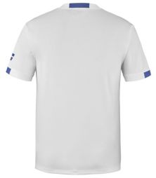 Тенісна футболка чоловіча Babolat Play Crew Neck T-Shirt Men white/blue Тенісна футболка чоловіча Babolat Play Crew Neck T-Shirt Men white/blue