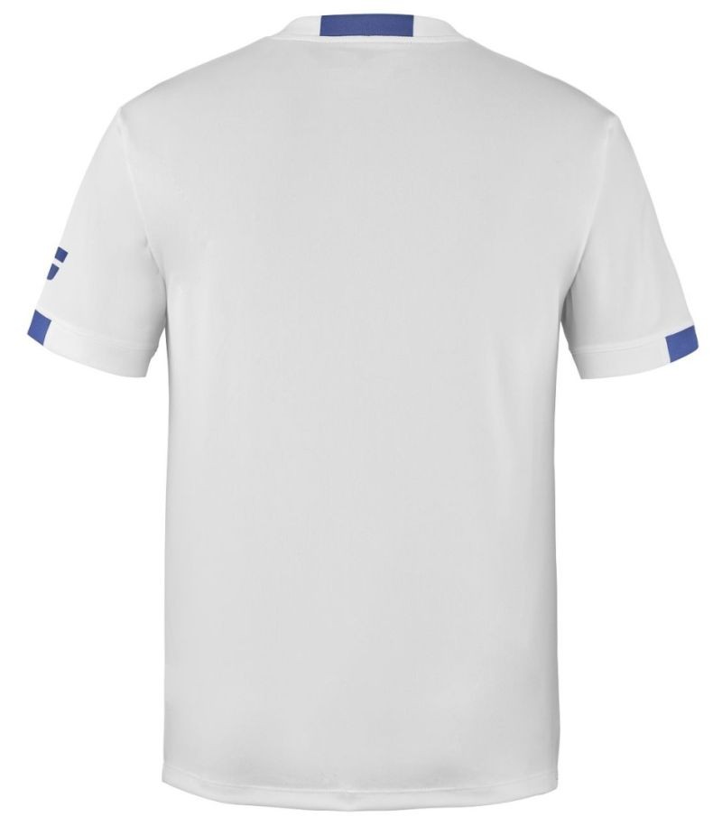 Тенісна футболка чоловіча Babolat Play Crew Neck T-Shirt Men white/blue