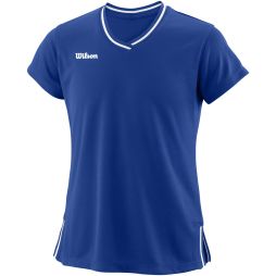 Тенісна футболка дитяча Wilson Team II V-Neck T-Shirt blue Тенісна футболка дитяча Wilson Team II V-Neck T-Shirt blue