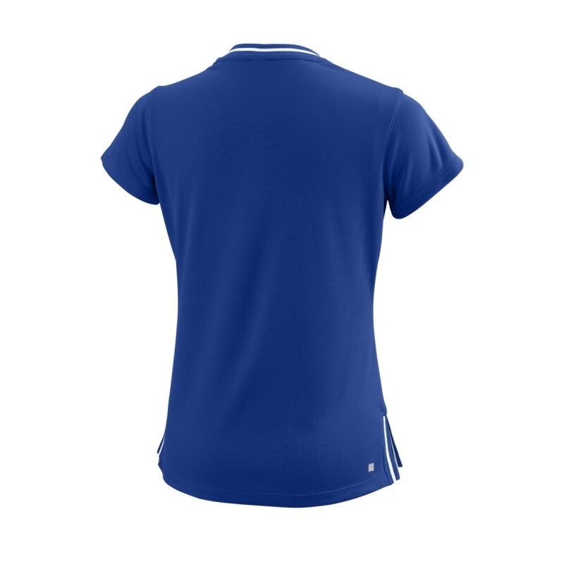 Тенісна футболка дитяча Wilson Team II V-Neck T-Shirt blue