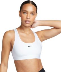 Топ жіночий Nike Swoosh Light Support Non-Padded Sports Bra white/black Топ жіночий Nike Swoosh Light Support Non-Padded Sports Bra white/black