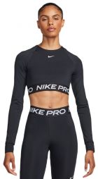 Топ з довгим рукавом Nike Pro 365 Cropped Long-Sleeve Top black/white Топ з довгим рукавом Nike Pro 365 Cropped Long-Sleeve Top black/white