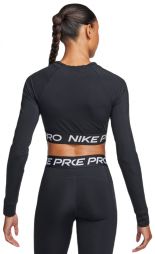 Топ з довгим рукавом Nike Pro 365 Cropped Long-Sleeve Top black/white Топ з довгим рукавом Nike Pro 365 Cropped Long-Sleeve Top black/white