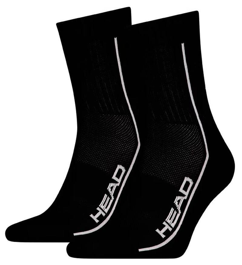 Head All Sports Performance Short Crew 2-pack/black/white