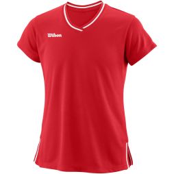 Тенісна футболка дитяча Wilson Team II V-Neck T-Shirt red Тенісна футболка дитяча Wilson Team II V-Neck T-Shirt red