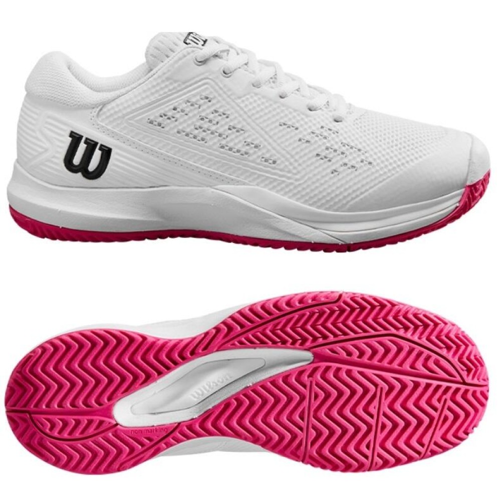 Тенісні кросівки жіночі Wilson Rush Pro Ace white/pink