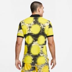 Тенісна футболка чоловіча Nike Printed Slim Polo opti yellow/black Тенісна футболка чоловіча Nike Printed Slim Polo opti yellow/black