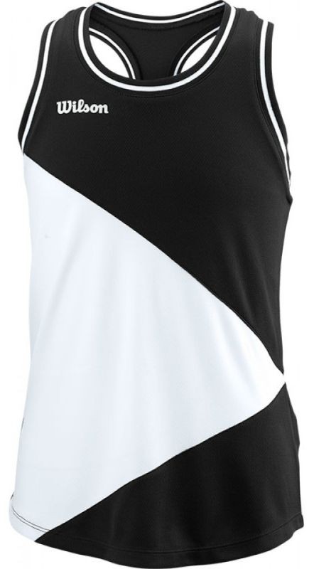 Тенісна майка дитяча Wilson Team II Tank black/white