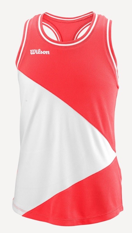 Тенісна майка дитяча Wilson Team II Tank coral/white