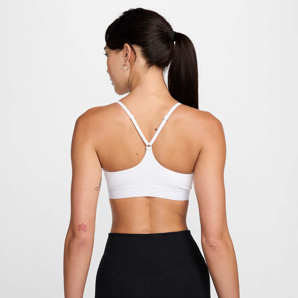 Топ женский Nike Indy Light Sports Bra white/stone mauve