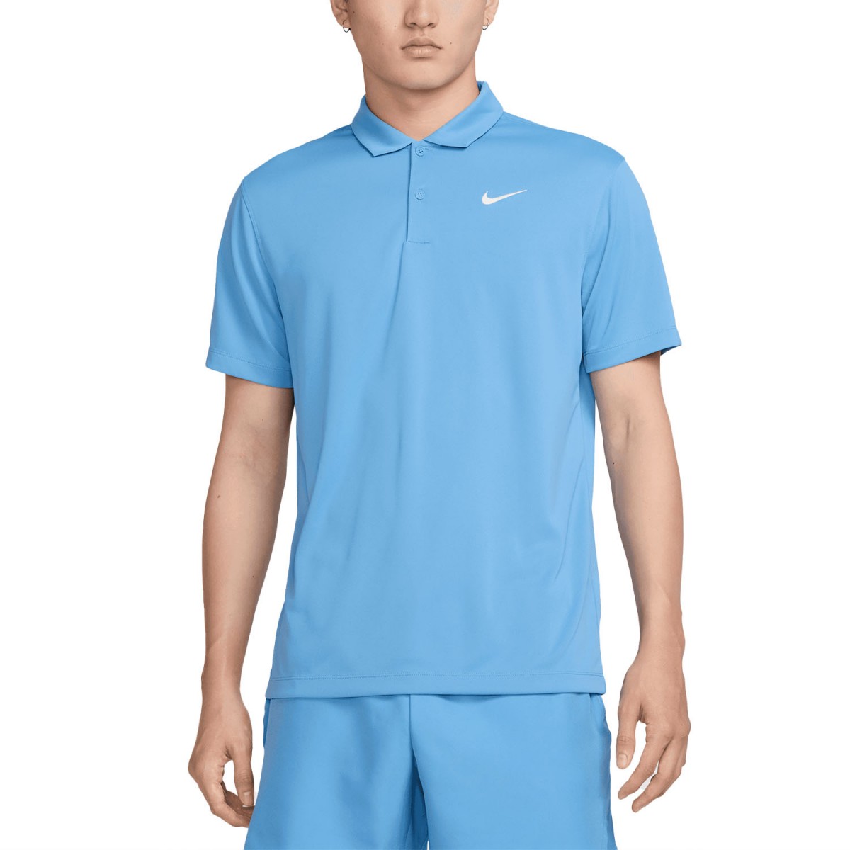 Тенісна футболка чоловіча Nike Court Solid Polo blue beyond/white