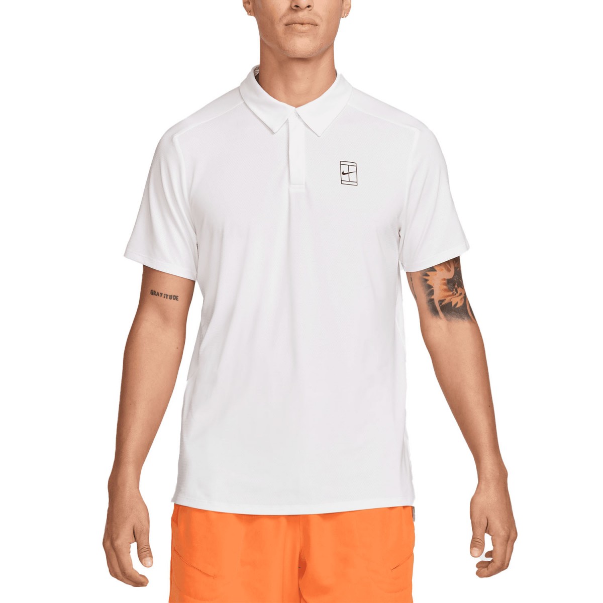 Тенісна футболка чоловіча Nike Court Advantage Polo white/white/black