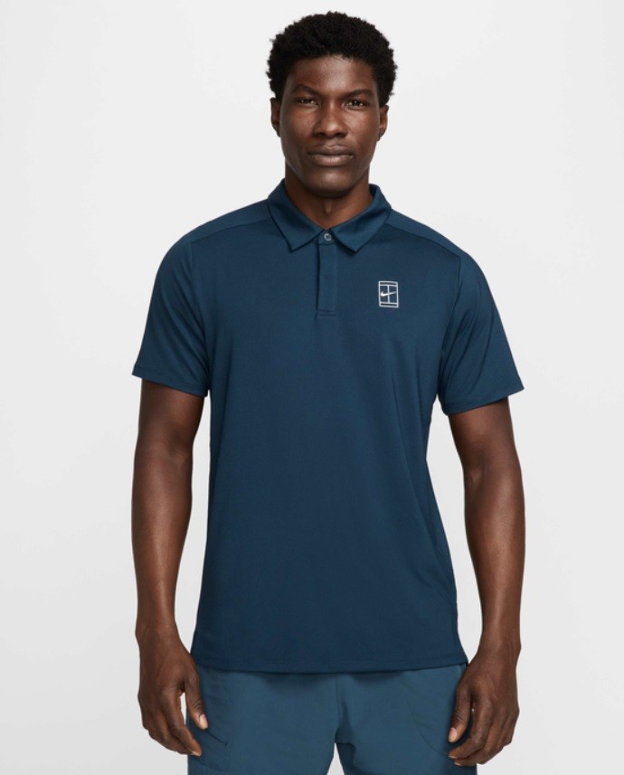 Тенісна футболка чоловіча Nike Court Advantage Polo armoury navy/white/white