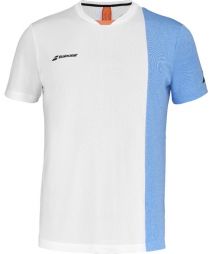 Тенісна футболка дитяча Babolat Play Crew Neck T-Shirt Boy white/orange/blue Тенісна футболка дитяча Babolat Play Crew Neck T-Shirt Boy white/orange/blue