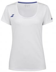 Тенісна футболка дитяча Babolat Play Cap Sleeve Girl white/blue Тенісна футболка дитяча Babolat Play Cap Sleeve Girl white/blue