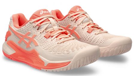 Теннисные кроссовки женские Asics Gel-Resolution 9 pearl pink/sun coral Теннисные кроссовки женские Asics Gel-Resolution 9 pearl pink/sun coral