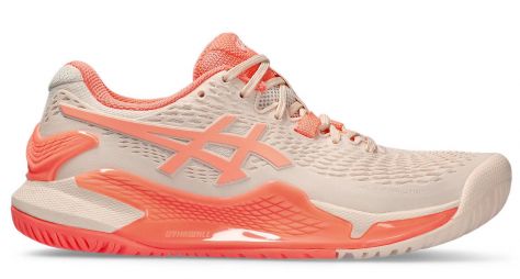 Теннисные кроссовки женские Asics Gel-Resolution 9 pearl pink/sun coral Теннисные кроссовки женские Asics Gel-Resolution 9 pearl pink/sun coral