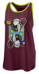 Тенісна майка жіноча Wilson Queen Tech Tank Top Women wine red Тенісна майка жіноча Wilson Queen Tech Tank Top Women wine red
