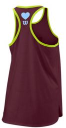 Тенісна майка жіноча Wilson Queen Tech Tank Top Women wine red Тенісна майка жіноча Wilson Queen Tech Tank Top Women wine red