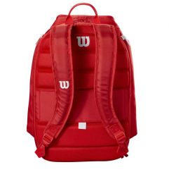 Теннисный рюкзак Wilson Super Tour Backpack red/red/white Теннисный рюкзак Wilson Super Tour Backpack red/red/white