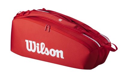 Тенісна сумка Wilson Super Tour 6 PK Bag red/white Тенісна сумка Wilson Super Tour 6 PK Bag red/white