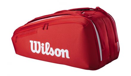 Тенісна сумка Wilson Super Tour 9 PK Bag red/white Тенісна сумка Wilson Super Tour 9 PK Bag red/white