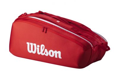 Тенісна сумка Wilson Super Tour 9 PK Bag red/white Тенісна сумка Wilson Super Tour 9 PK Bag red/white