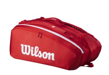 Тенісна сумка Wilson Super Tour 15 PK Bag red/white Тенісна сумка Wilson Super Tour 15 PK Bag red/white