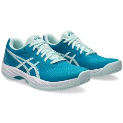 Теннисные кроссовки женские Asics Gel-Game 9 Грунт teal blue/white Теннисные кроссовки женские Asics Gel-Game 9 Грунт teal blue/white
